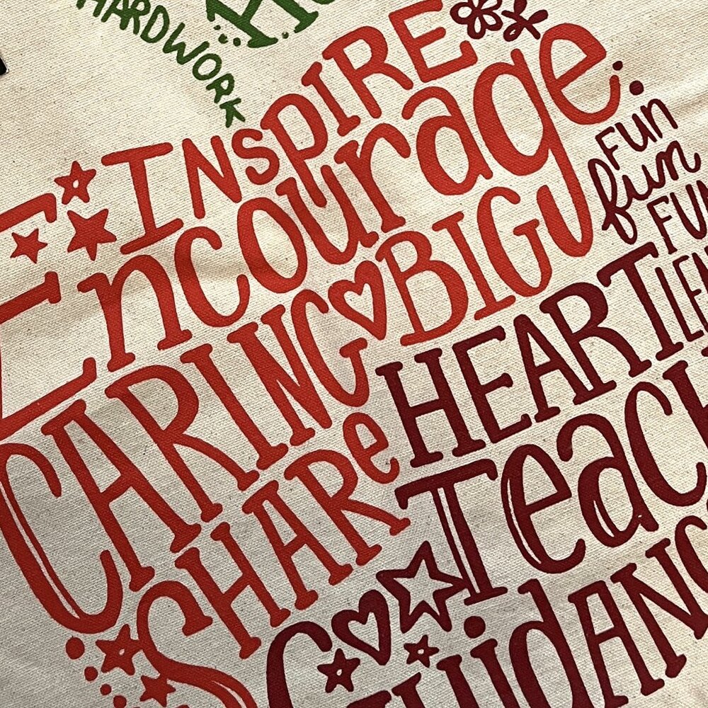 NWT Teacher Appreciation Canvas Tote (Natural) - Picture 6 of 6
